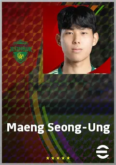 Maeng Seong-Ung eFootball 2026 player card, 67 OVR CMF