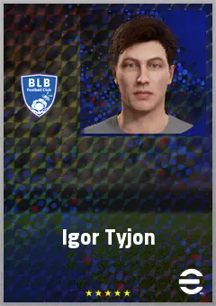 Igor Tyjon eFootball 2026 player card, 61 OVR CF