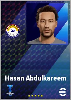 Hasan Abdulkareem eFootball 2026 player card, 67 OVR RWF
