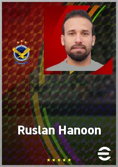 Ruslan Hanoon eFootball 2026 player card, 65 OVR CB