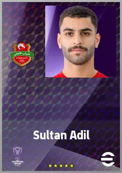 Sultan Adil eFootball 2026 player card, 68 OVR CF