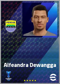 Alfeandra Dewangga eFootball 2026 player card, 65 OVR CB