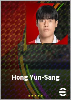 Hong Yun-Sang eFootball 2026 player card, 66 OVR LWF