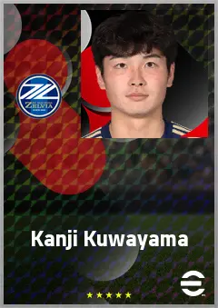 Kuwayama Kanji eFootball 2026 player card, 63 OVR CF