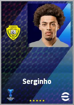 Serginho eFootball 2026 player card, 69 OVR RWF