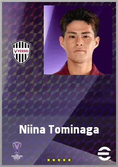 Tominaga Niina eFootball 2026 player card, 64 OVR CF