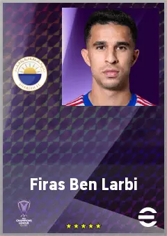 Firas Ben Larbi eFootball 2026 player card, 70 OVR AMF