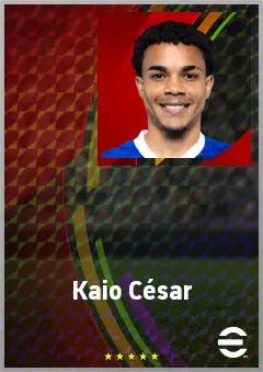 Kaio César eFootball 2026 player card, 72 OVR RWF