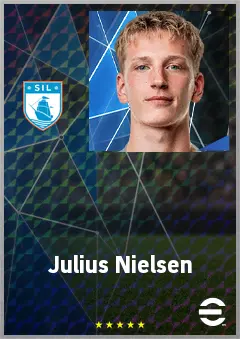 Julius Nielsen eFootball 2026 player card, 63 OVR CMF