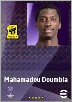 Mahamadou Doumbia eFootball 2026 player card, 68 OVR CMF