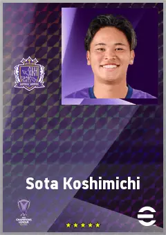 Koshimichi Sota eFootball 2026 player card, 67 OVR RMF