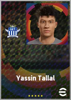 Yassin Tallal eFootball 2026 player card, 65 OVR LMF