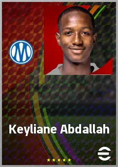 Keyliane Abdallah eFootball 2026 player card, 62 OVR RWF