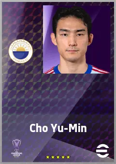 Cho Yu-Min eFootball 2026 player card, 72 OVR CB