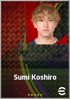 Sumi Koshiro eFootball 2026 player card, 66 OVR AMF