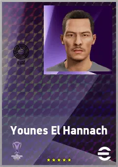 Younes El Hannach eFootball 2026 player card, 64 OVR CB