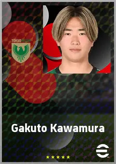 Kawamura Gakuto eFootball 2026 player card, 61 OVR LWF