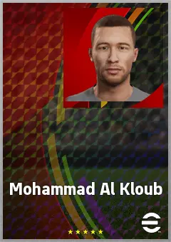 Mohammad Al Kloub eFootball 2026 player card, 66 OVR RB