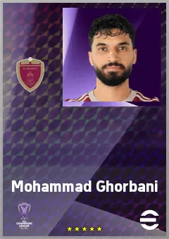 Mohammad Ghorbani eFootball 2026 player card, 67 OVR DMF