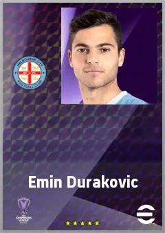 Emin Durakovic eFootball 2026 player card, 64 OVR LMF