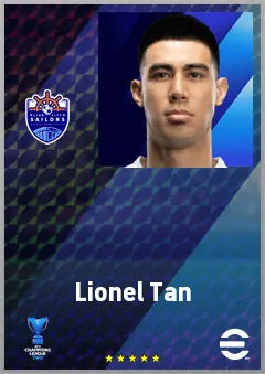Lionel Tan eFootball 2026 player card, 68 OVR CB