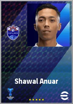 Shawal Anuar eFootball 2026 player card, 67 OVR RWF