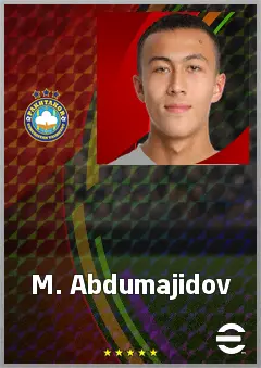 M. Abdumajidov eFootball 2026 player card, 64 OVR CB