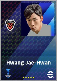 Hwang Jae-Hwan eFootball 2026 player card, 64 OVR RWF