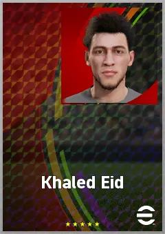 Khaled Eid eFootball 2026 player card, 64 OVR CMF