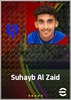 Suhayb Al Zaid eFootball 2026 player card, 64 OVR DMF