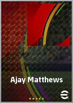 Ajay Matthews eFootball 2026 player card, 65 OVR CF