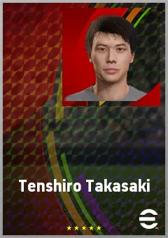 Takasaki Tenshiro eFootball 2026 player card, 60 OVR CMF