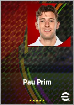 Pau Prim eFootball 2026 player card, 69 OVR DMF