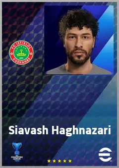 Siavash Haghnazari eFootball 2026 player card, 65 OVR AMF