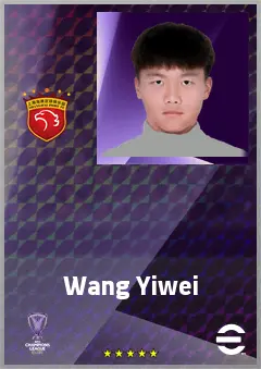 Wang Yiwei eFootball 2026 player card, 63 OVR RB