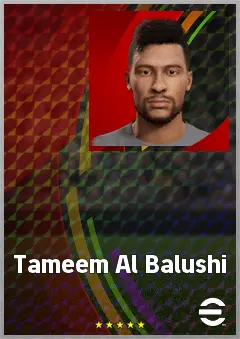 Tameem Al Balushi eFootball 2026 player card, 65 OVR AMF