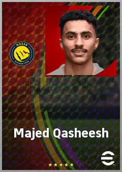 Majed Qasheesh eFootball 2026 player card, 64 OVR LB