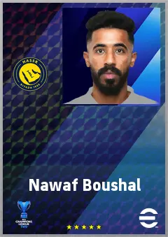 Nawaf Boushal eFootball 2026 player card, 70 OVR RB