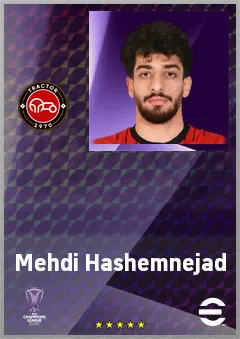 Mehdi Hashemnejad eFootball 2026 player card, 68 OVR RWF