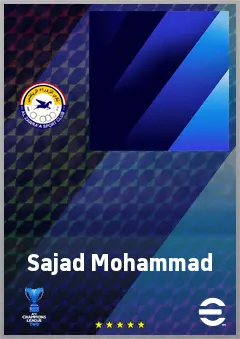 Sajad Mohammad eFootball 2026 player card, 64 OVR RB
