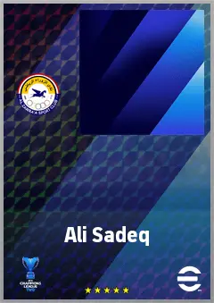 Ali Sadeq eFootball 2026 player card, 62 OVR CMF