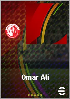 Omar Ali eFootball 2026 player card, 65 OVR LWF