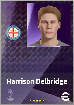Harrison Delbridge eFootball 2026 player card, 69 OVR CB