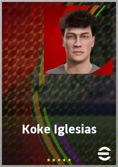 Koke Iglesias eFootball 2026 player card, 65 OVR RB