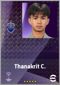 Thanakrit C. eFootball 2026 player card, 61 OVR AMF