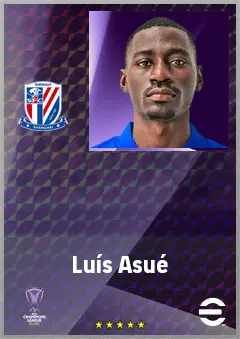 Luís Asué eFootball 2026 player card, 72 OVR CF