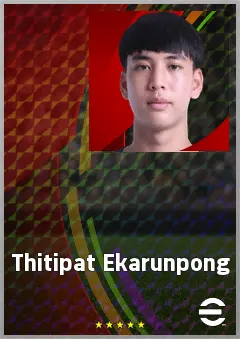 Thitipat Ekarunpong eFootball 2026 player card, 61 OVR CF