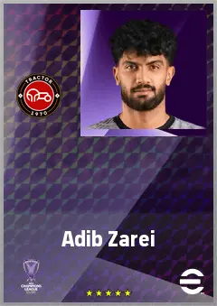 Adib Zarei eFootball 2026 player card, 63 OVR GK