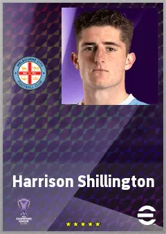 Harrison Shillington eFootball 2026 player card, 63 OVR RB