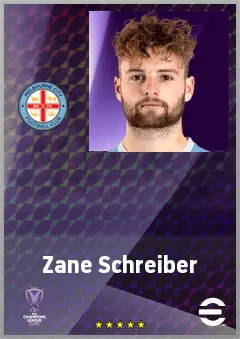 Zane Schreiber eFootball 2026 player card, 67 OVR CMF